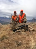 Steve and Joe with  Steve's DIY CO  mule deer.JPG