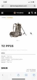 Tenzing shop tz pp15