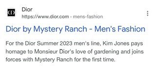 Dior by Mystery Ranch - Men's Fashion