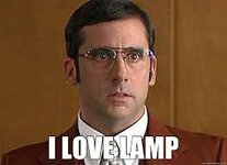 I LOVE LAMP - Anchorman Brick - quickmeme